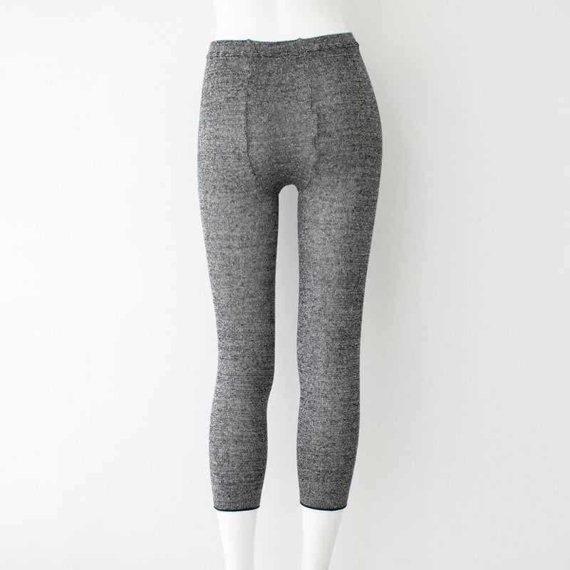 肌側シルク 表コットンリネン さらさらレギンス 日本製