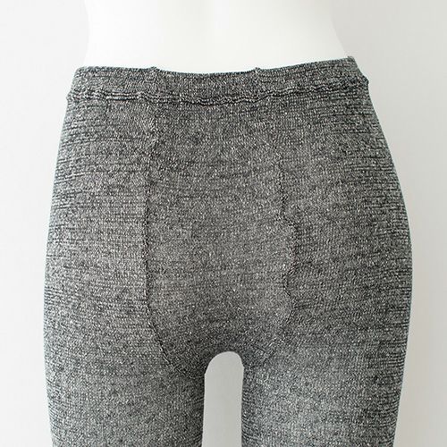 肌側シルク 表コットンリネン さらさらレギンス 日本製