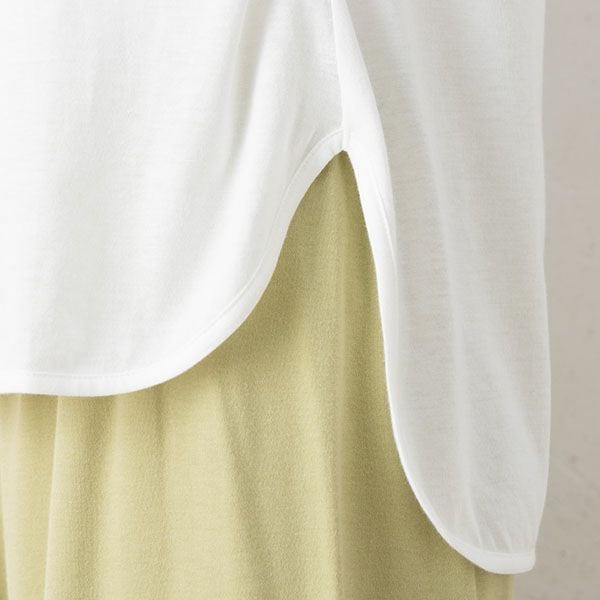 リラクシングウェア カップ付きフレンチ袖トップス 日本製