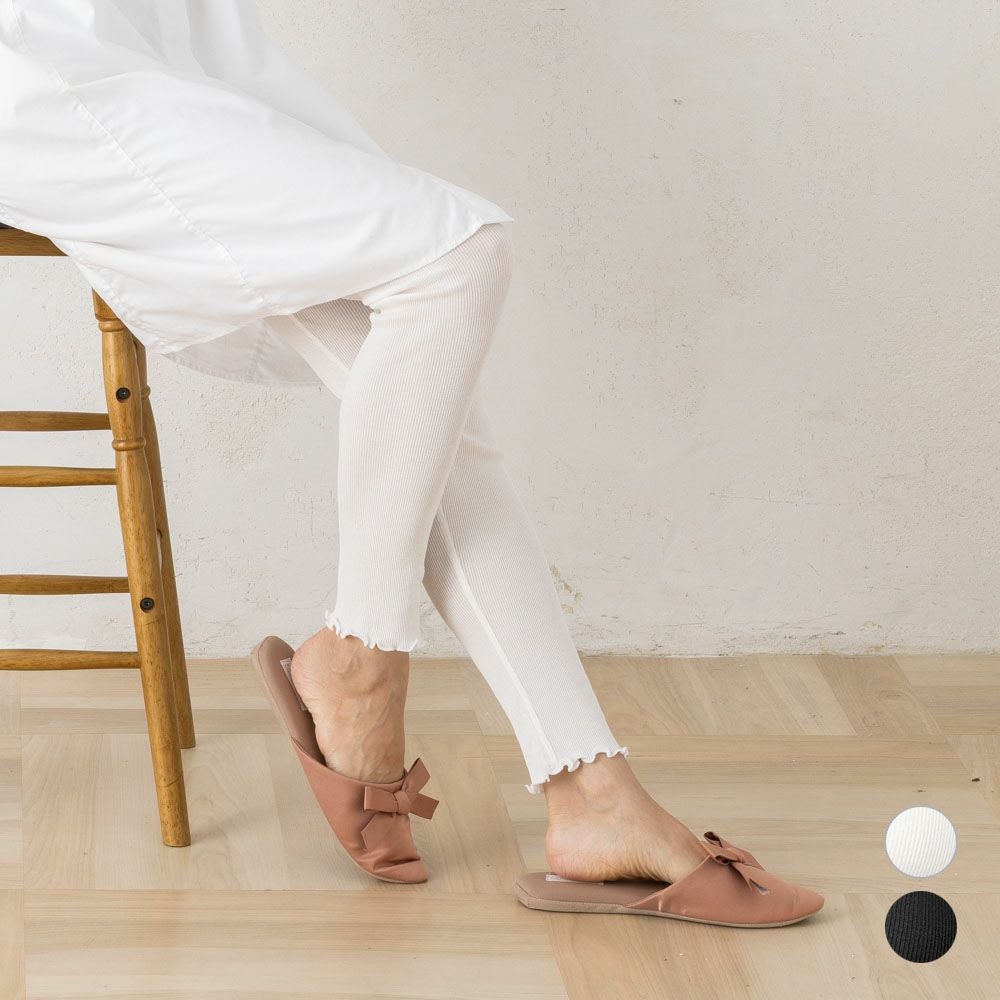 コットンシルク テレコ レギンス