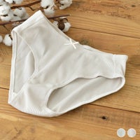 オーガニックコットン100% テレコ ショーツ サニタリー兼用 日本製 マチ裏シルク