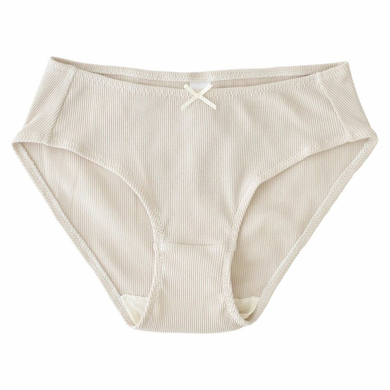 オーガニックコットン100% テレコ ショーツ サニタリー兼用 日本製 マチ裏シルク