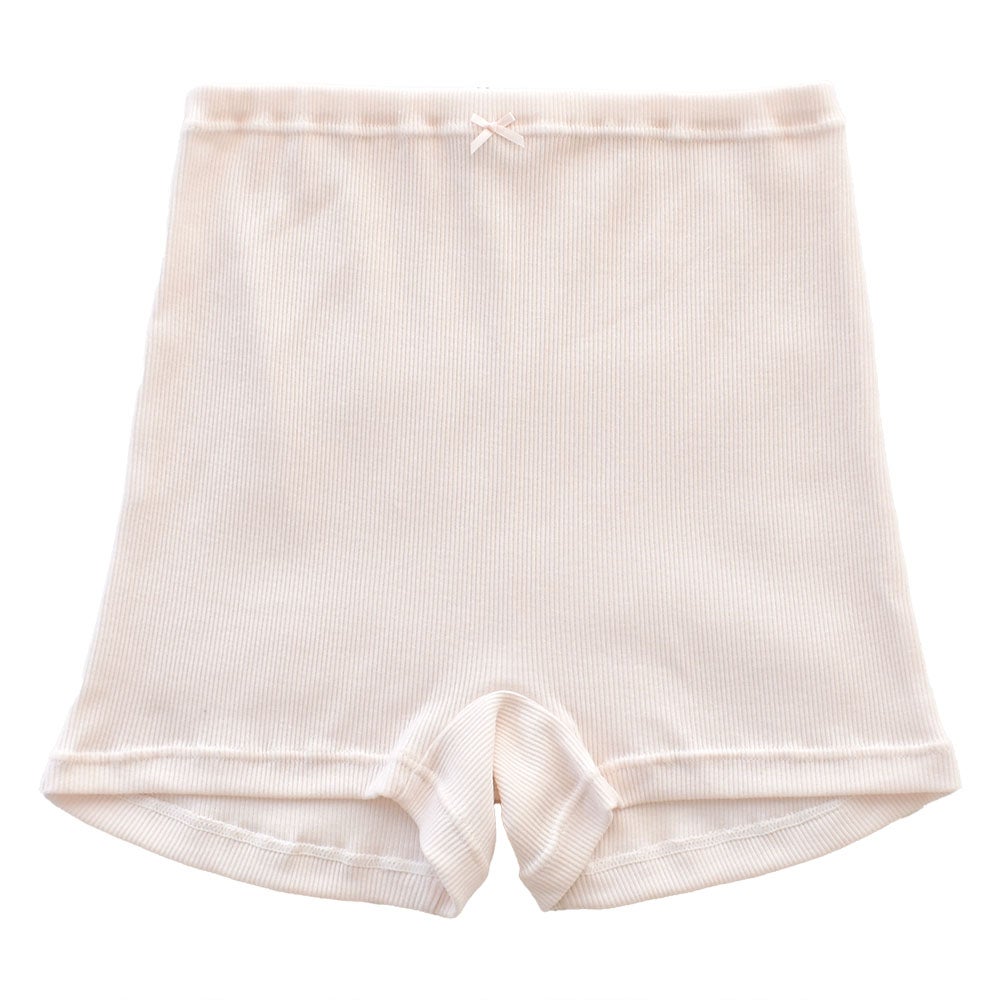 オーガニックコットン100％ テレコ ボクサーショーツ サニタリー兼用 日本製 マチ裏シルク