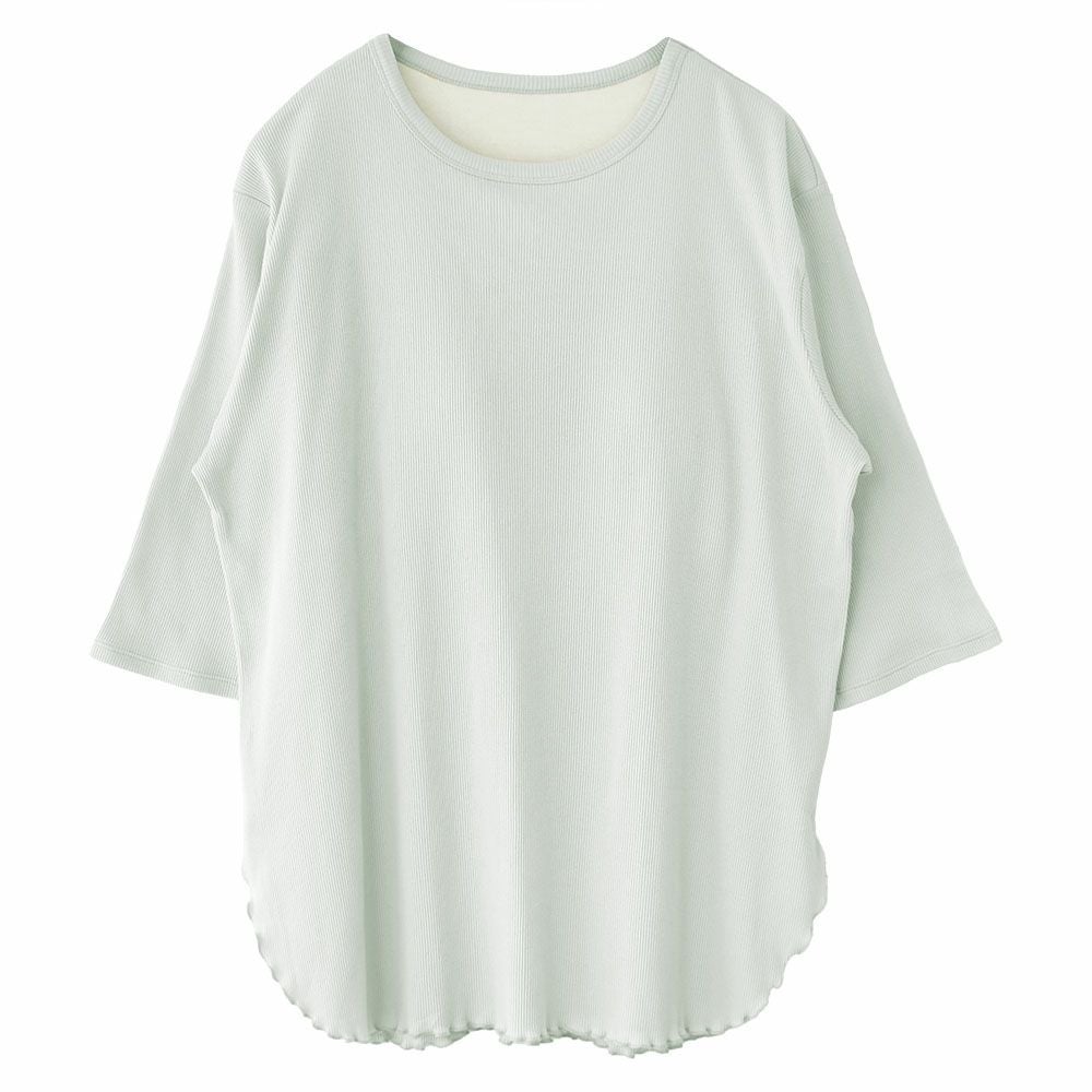 オーガニックコットン100% テレコ カップ付きトップス 日本製 カップ裏シルク