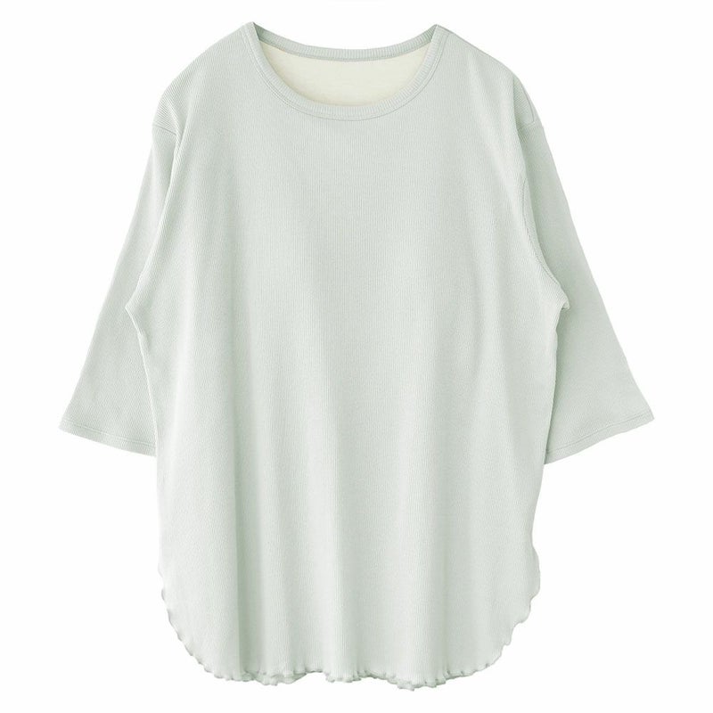 オーガニックコットン100% テレコ カップ付きトップス 日本製 カップ裏シルク