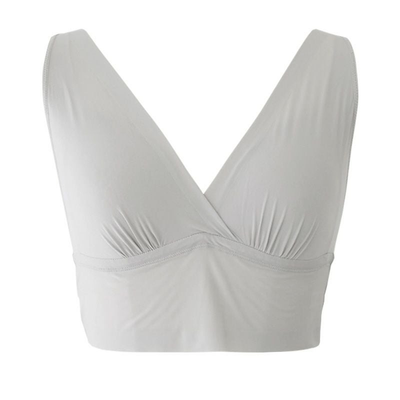 ◇カップ裏シルク バッククロス ノンワイヤーブラ レディース