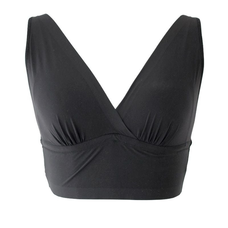 ◇カップ裏シルク バッククロス ノンワイヤーブラ レディース