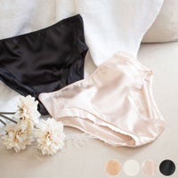 シルクサテン＆シルク絹紡糸 スタンダードショーツ 日本製