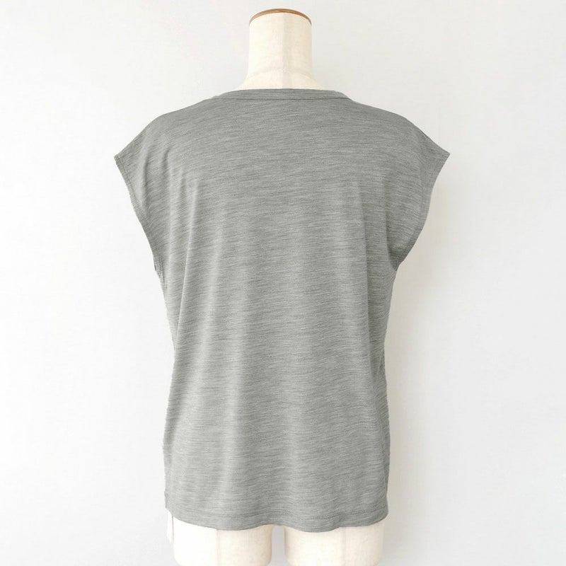 シルク100% ジャージー フレンチ袖 クルーネック Tシャツ 日本製