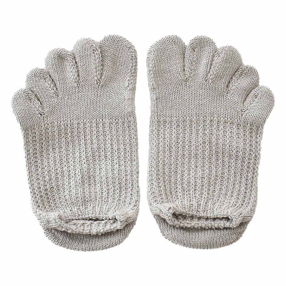 肌側シルク 5本指スニーカーソックス 日本製 ホールガーメント