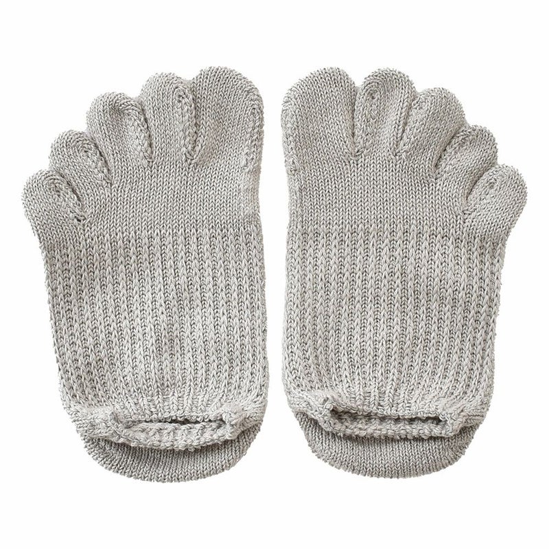 肌側シルク 5本指スニーカーソックス 日本製 ホールガーメント