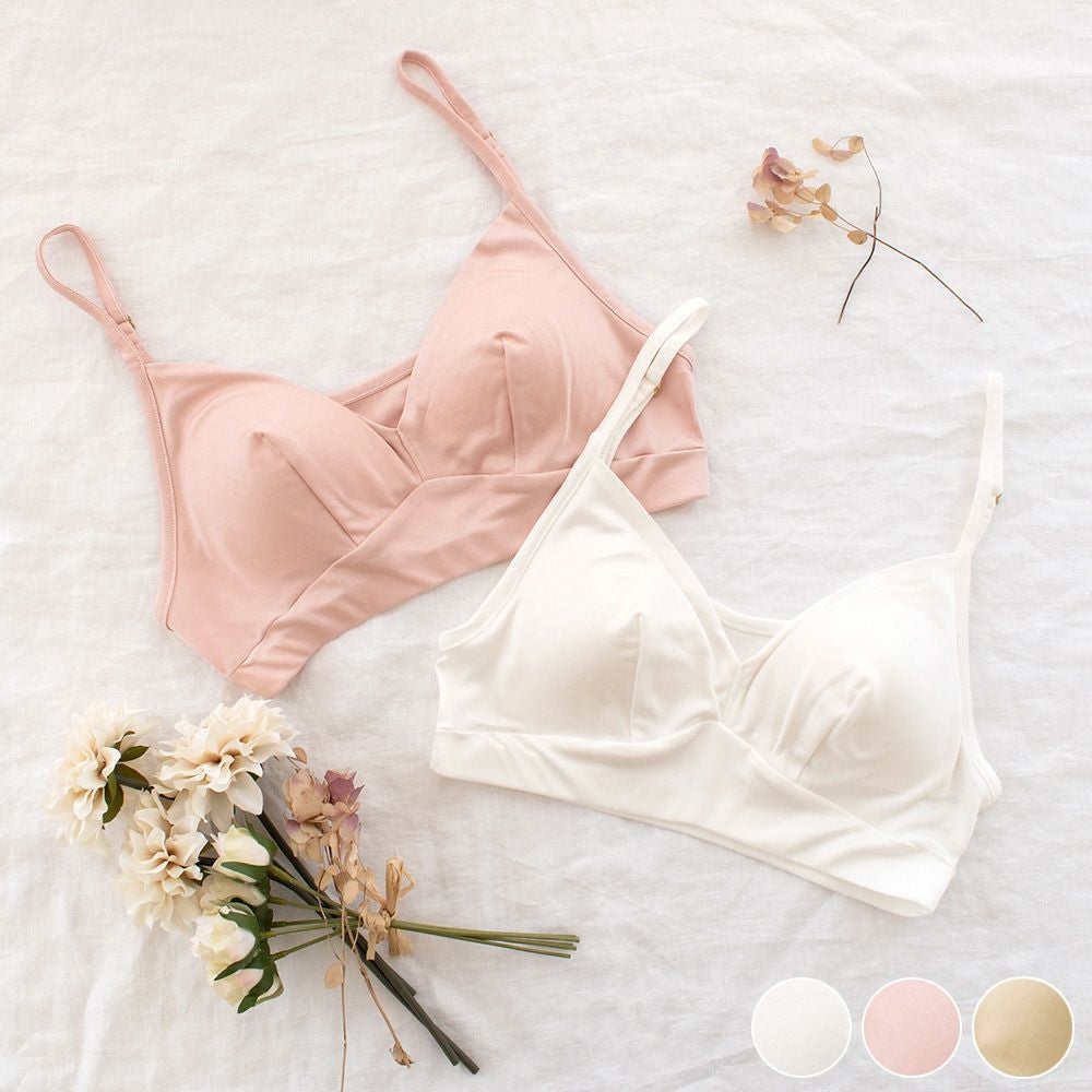 敏感肌さんも安心、レースなしシンプルデザイン