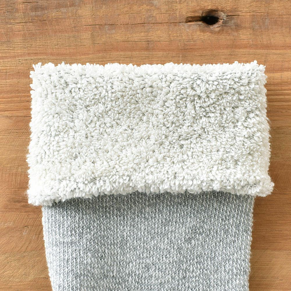 ふかふか裏パイル コットン ソックス 日本製 肌側綿100％