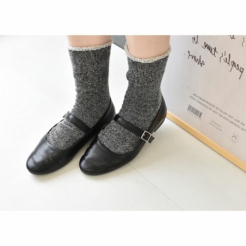 ふかふか裏パイル コットン ソックス 日本製 肌側綿100％