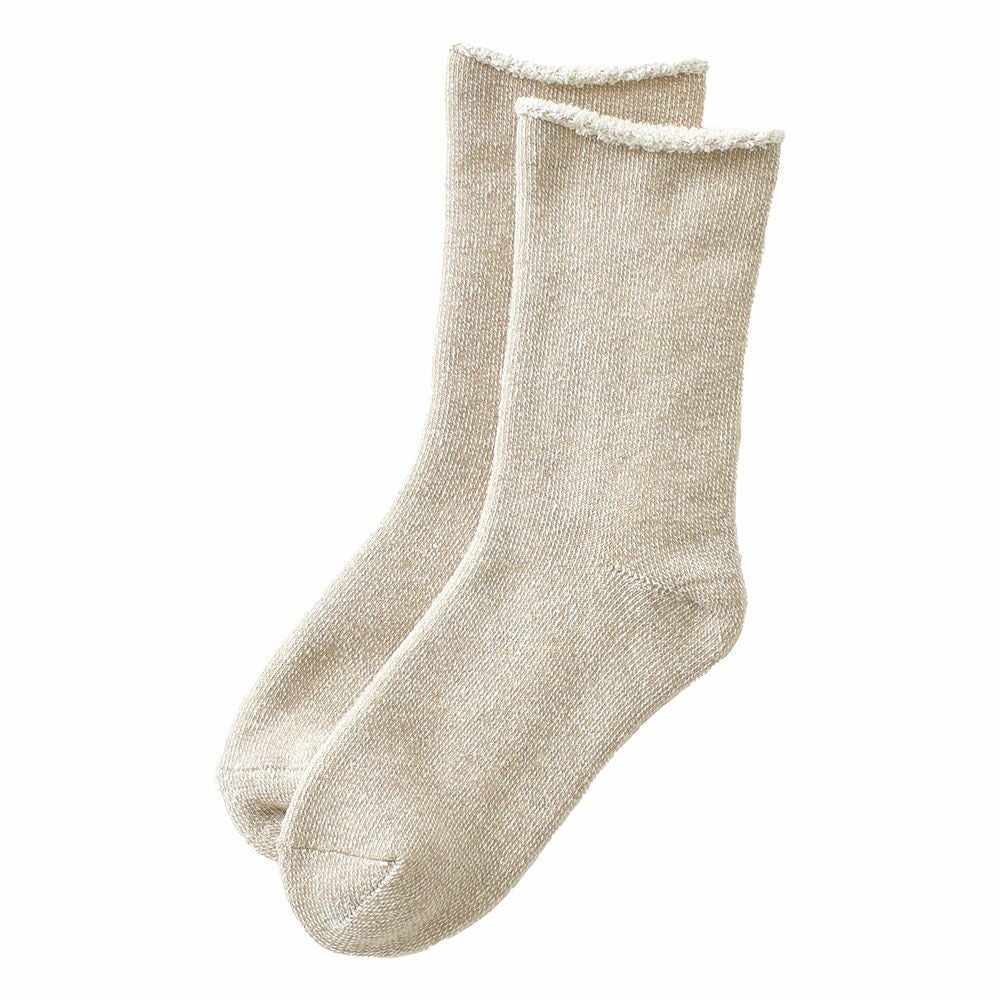 ふかふか裏パイル コットン ソックス 日本製 肌側綿100％