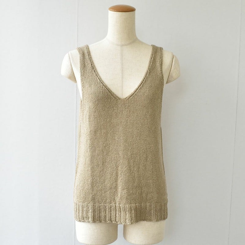 リネンシルク ニットタンクトップ 日本製
