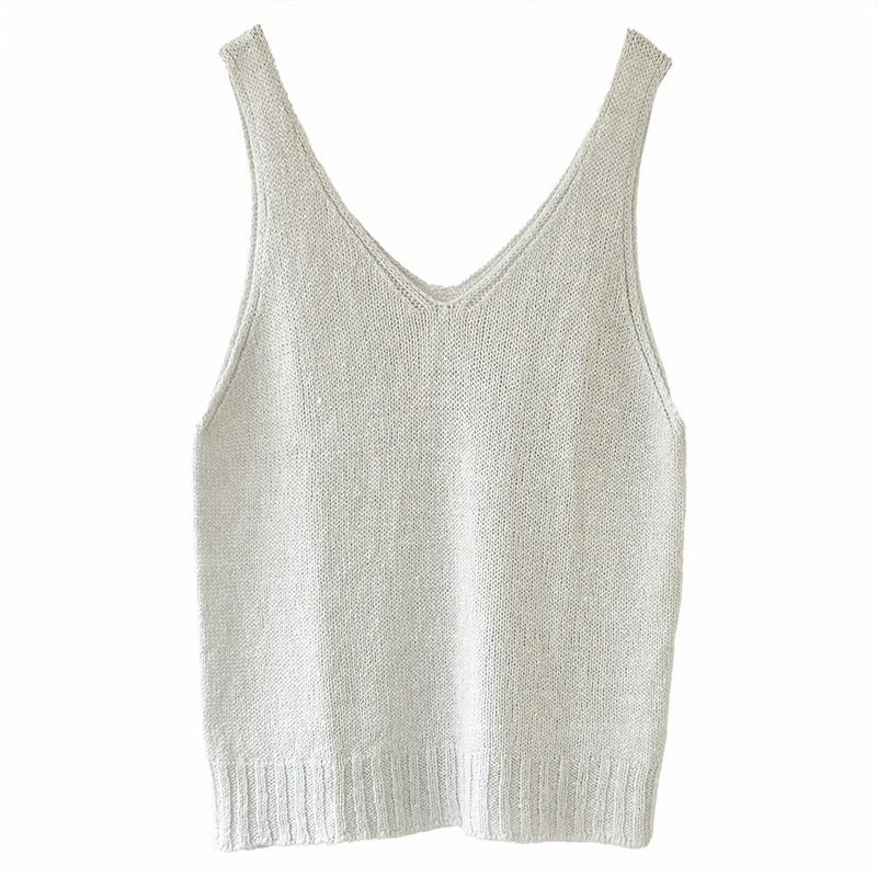 リネンシルク ニットタンクトップ 日本製