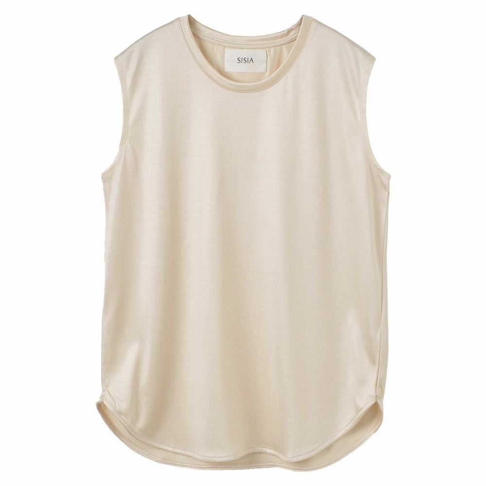 シルク100％ ノースリーブ 日本製