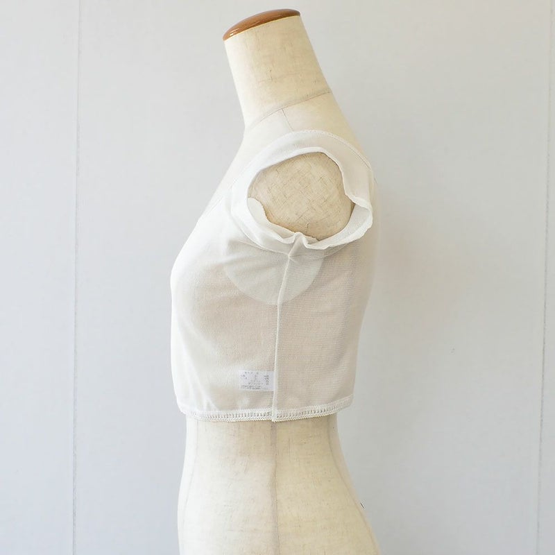 シルクの脇汗パッド付き サラチュール 汗取りインナー ショート丈 日本製
