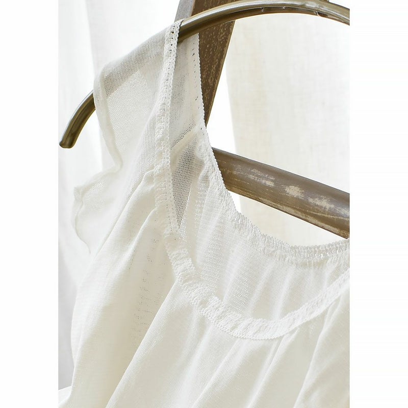 シルクの脇汗パッド付き サラチュール 汗取りインナー 普通丈 日本製