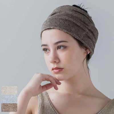 リネンシルク ターバンスヌード 日本製 縫い目のないホールガーメント