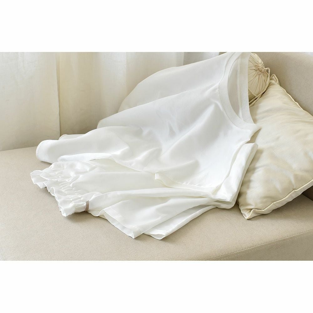 コットンシルクサテン ルームパンツ 日本製