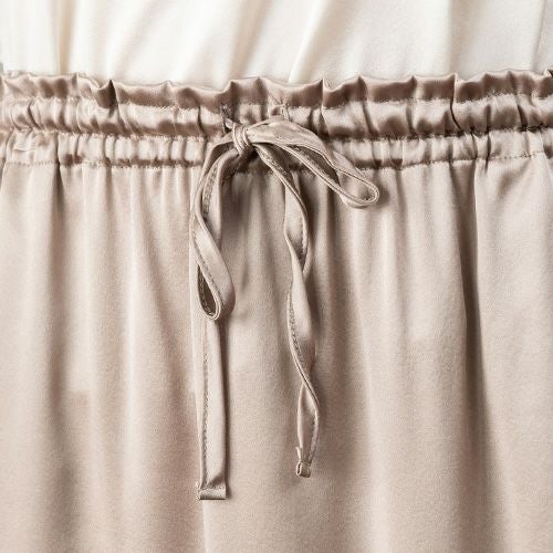 シルク サテンストレッチ ロングスカート 日本製 19匁