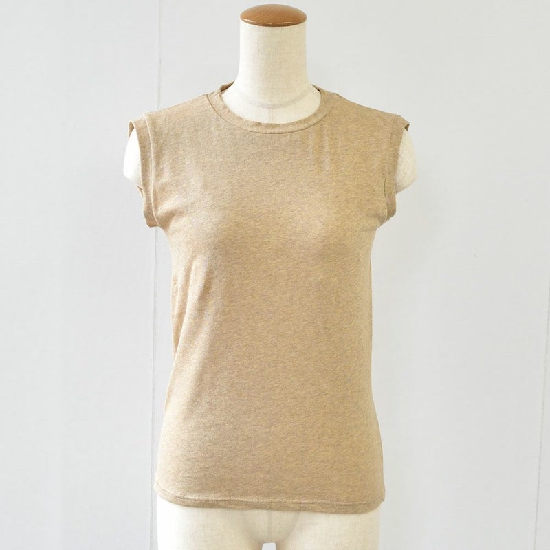 カップ裏シルク オーガニックコットン カップ付き タンクトップ クルーネック ゆるラク 日本製