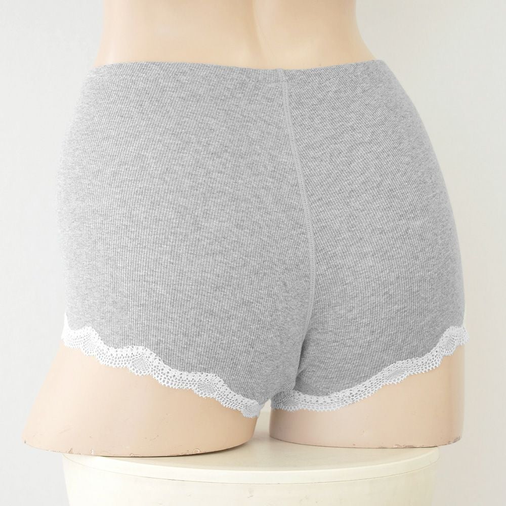 カップ裏シルク モールドカップ ノンワイヤーブラジャー＆コットンリブ ショーツ 上下セット