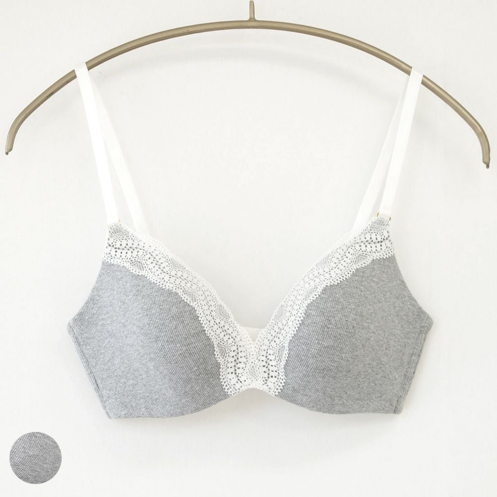 カップ裏シルク モールドカップ ノンワイヤーブラジャー