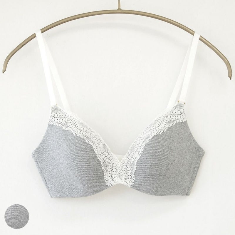 カップ裏シルク モールドカップ ノンワイヤーブラジャー