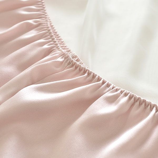  シルクサテン レース付きペチコート 日本製