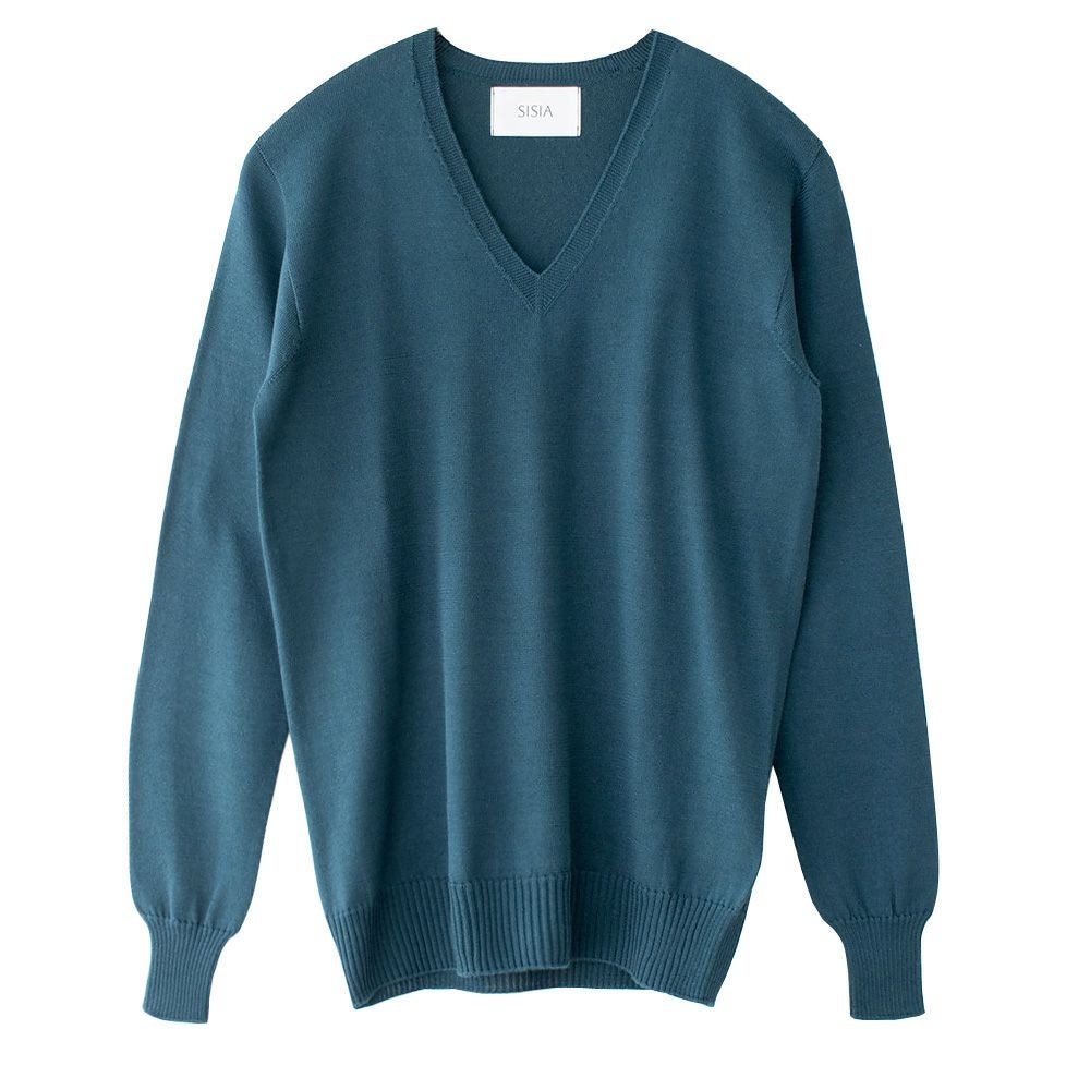 シルク100％ Vネックプルオーバー 日本製 レディース