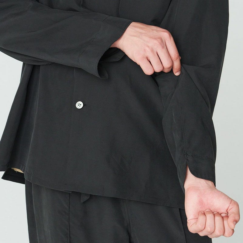 シルク100％ 前開きシャツ 日本製