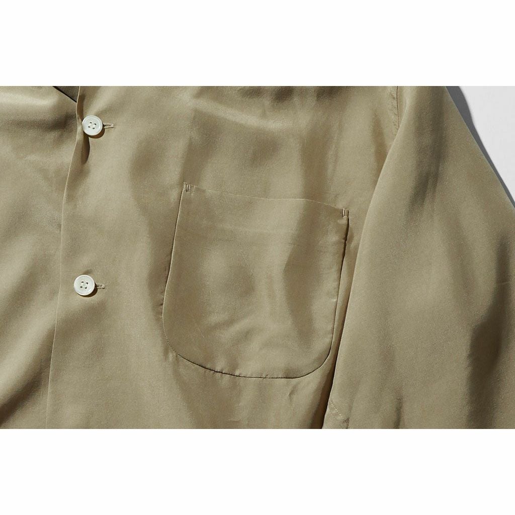 シルク100％ 前開きシャツ 日本製