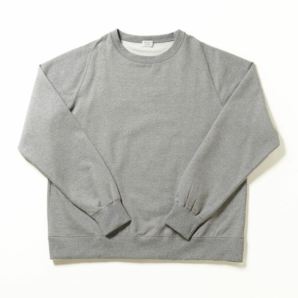 肌側シルク100％起毛 クルーネック スウェットシャツ