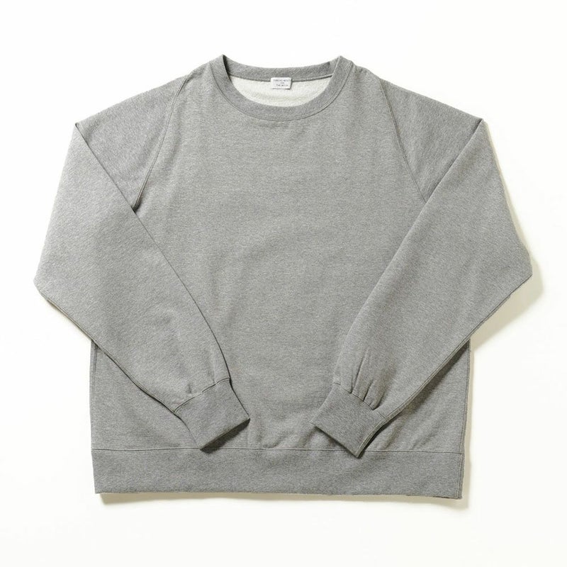 肌側シルク100％起毛 クルーネック スウェットシャツ