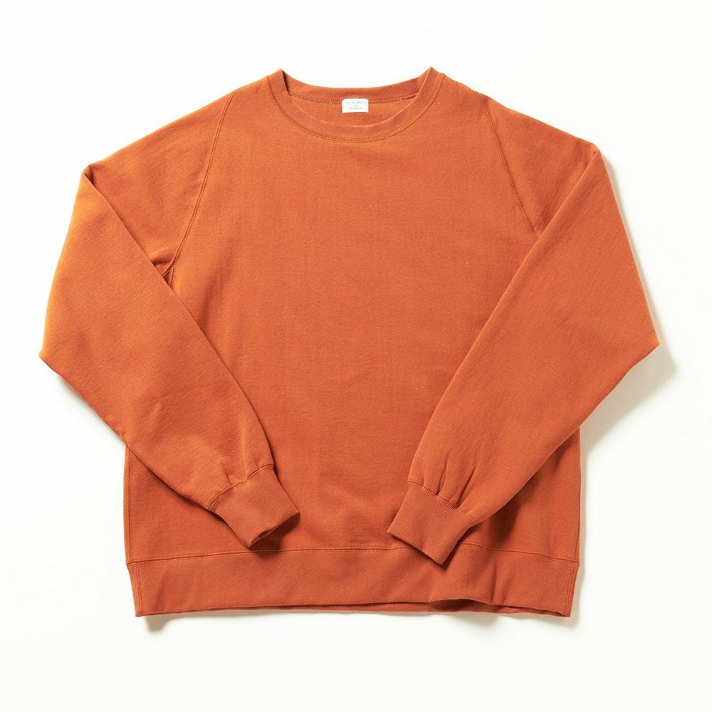 肌側シルク100％起毛 クルーネック スウェットシャツ
