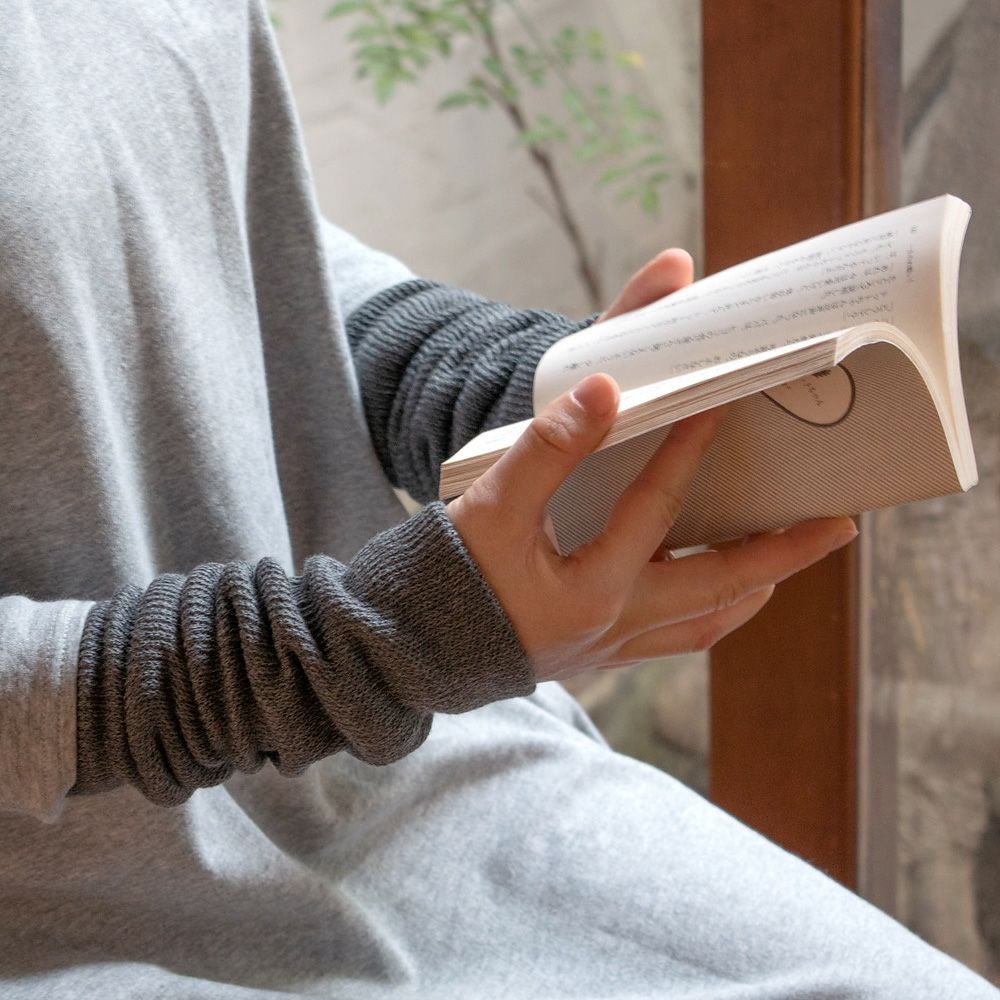 シルク レッグウォーマー 日本製 40cm ロング フィットタイプ 肌側シルク 表側オーガニックコットンの二重構造 男女兼用