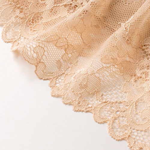 シルクサテン レース付きショーツ 日本製