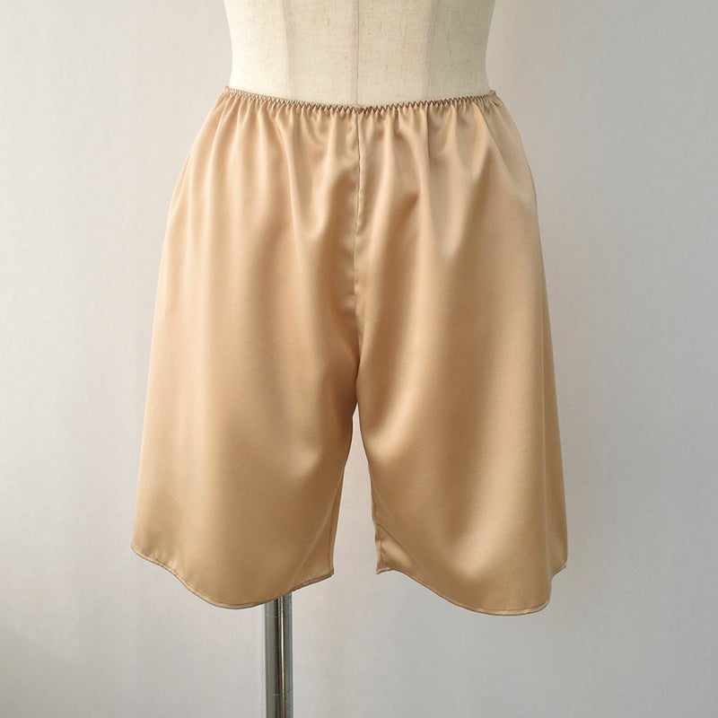 シルクサテン ペチコート ショート丈 日本製 19匁