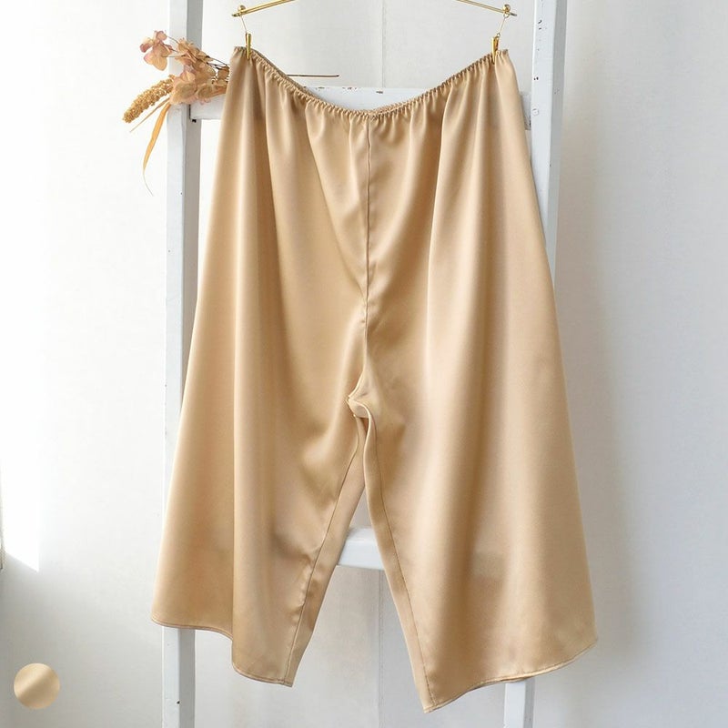 シルクサテン ペチコート ロング丈 日本製 19匁