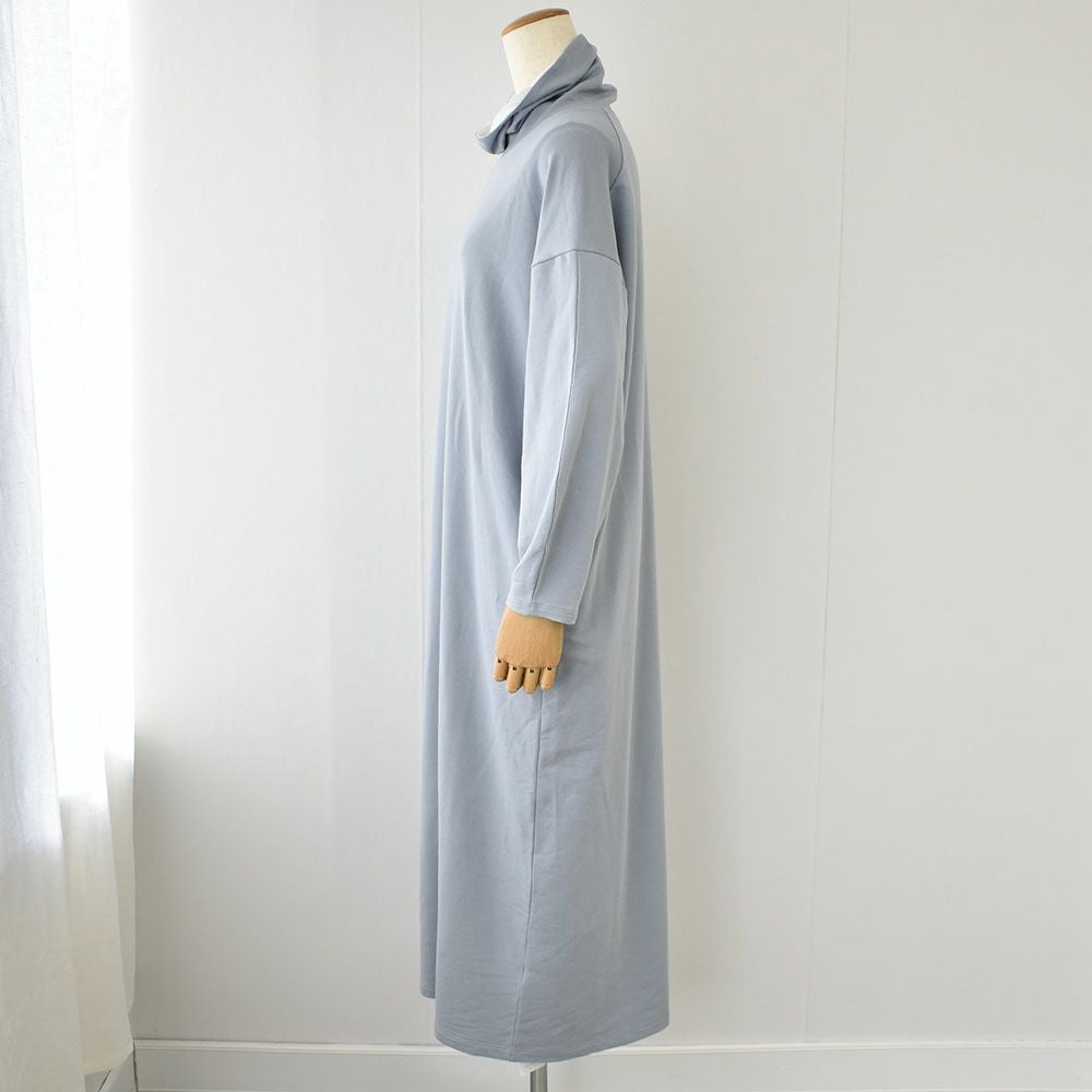  オーガニックコットン ハイネック オーバーワンピース 日本製