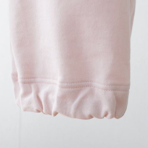 オーガニックコットン パジャマ 上下セット 日本製 トップスとシルク腹巻付きパンツ