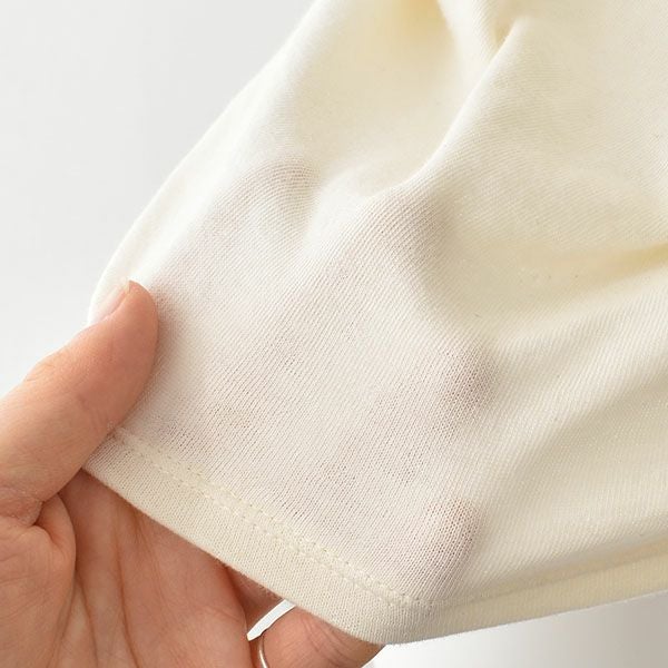 肌側シルク 外側コットン カップ付き パジャマインナー 日本製