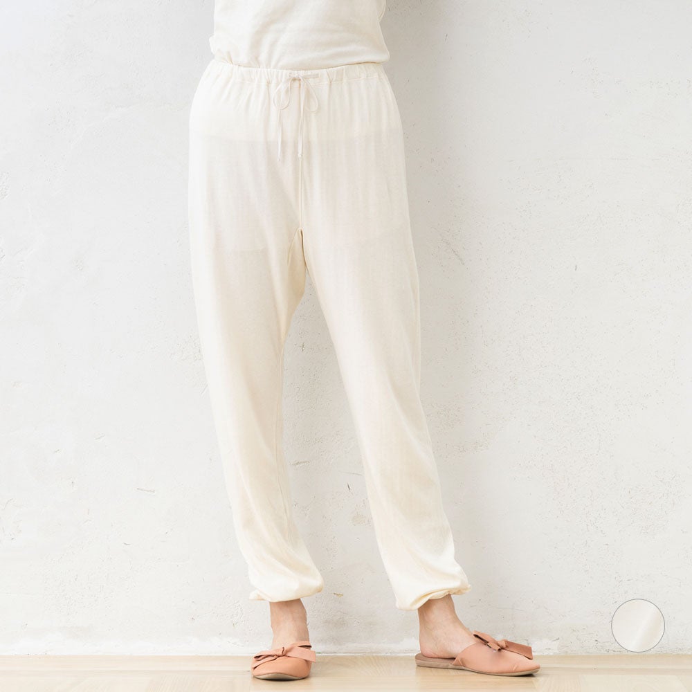 肌側シルク 外側コットン パンツ パジャマインナー 日本製