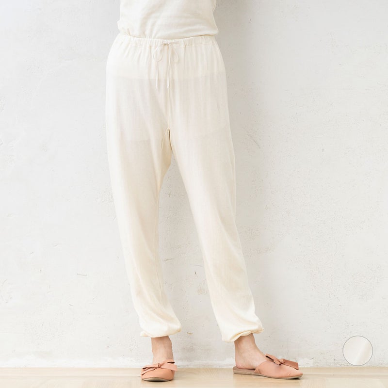 肌側シルク 外側コットン パンツ パジャマインナー 日本製