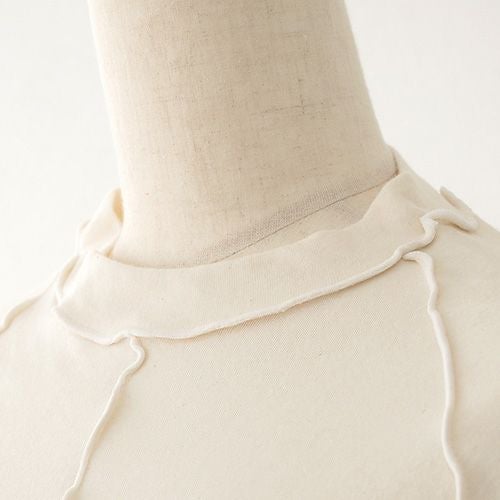 肌側シルク アウトメロー クルーネック パジャマインナー 日本製 表側コットン