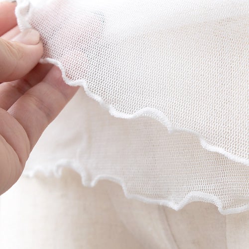 シルク100% メッシュ ハイネック 長袖インナー