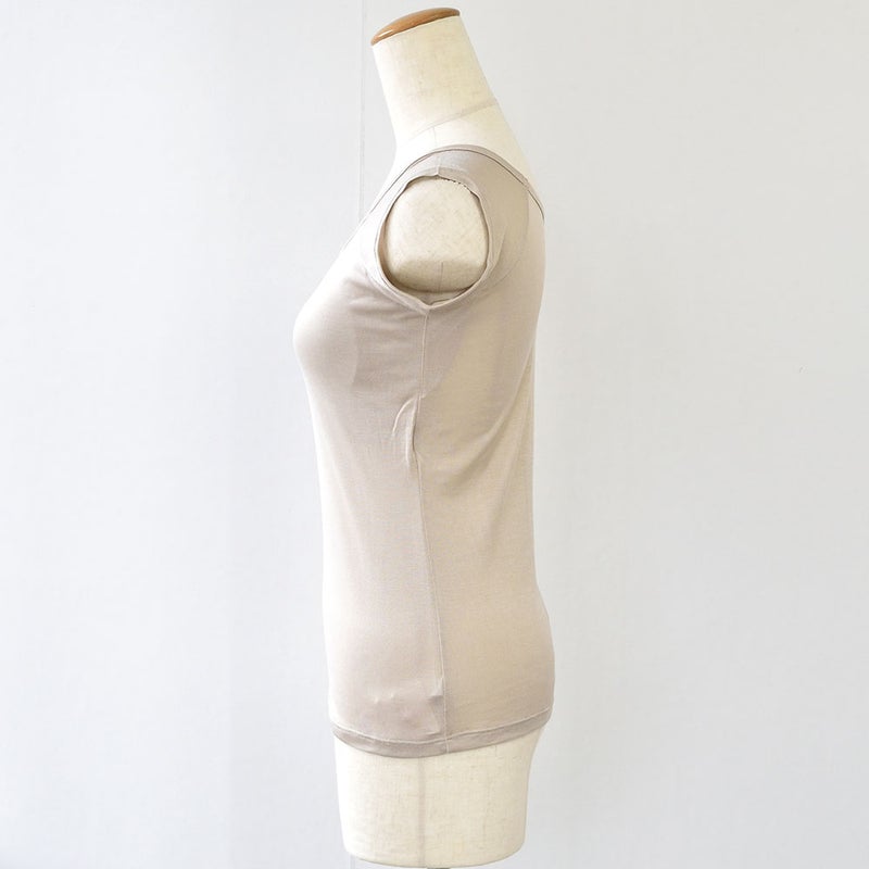 シルク100％ カップ付き 汗取りインナー フレンチ袖 日本製【ふわ肌シルク】